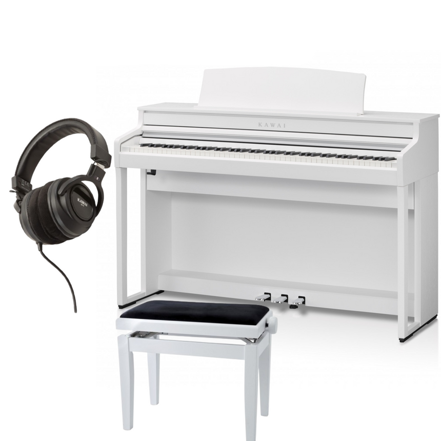Kawai CA-401 Weiß Matt Bundle mit Bank und Kopfhörer - Musik-Ebert Gmbh