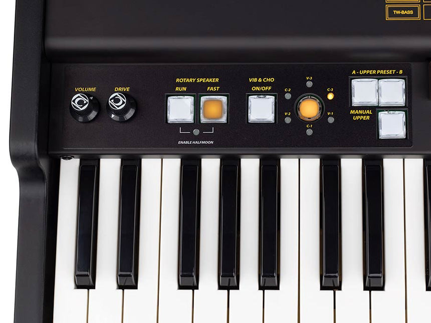 Crumar Mojo 61 MK2 -61 Tasten Waterfall-Tastatur, virtuelle Tonewheel-Orgeln mit VB3-II, 9 Zugriegel - Musik-Ebert Gmbh