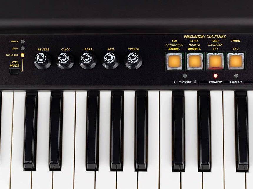 Crumar Mojo 61 MK2 -61 Tasten Waterfall-Tastatur, virtuelle Tonewheel-Orgeln mit VB3-II, 9 Zugriegel - Musik-Ebert Gmbh