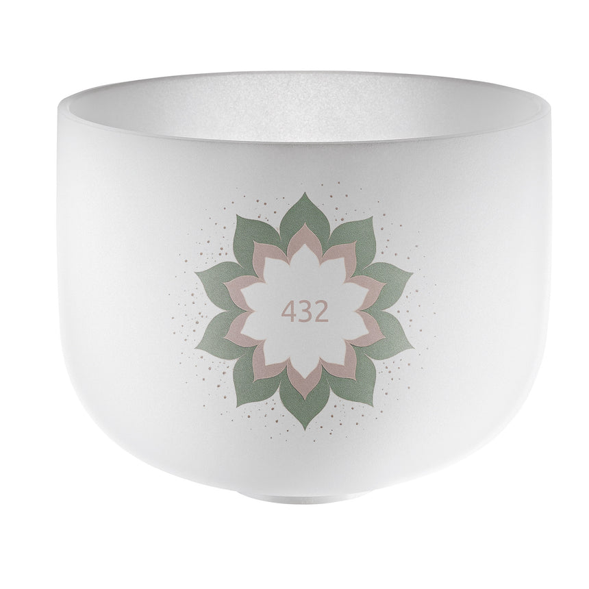 MEINL Sonic Energy 9" Crystal Singing Bowl, 432 Hz, Lotus Blume CSB432LF - Musik-Ebert Gmbh
