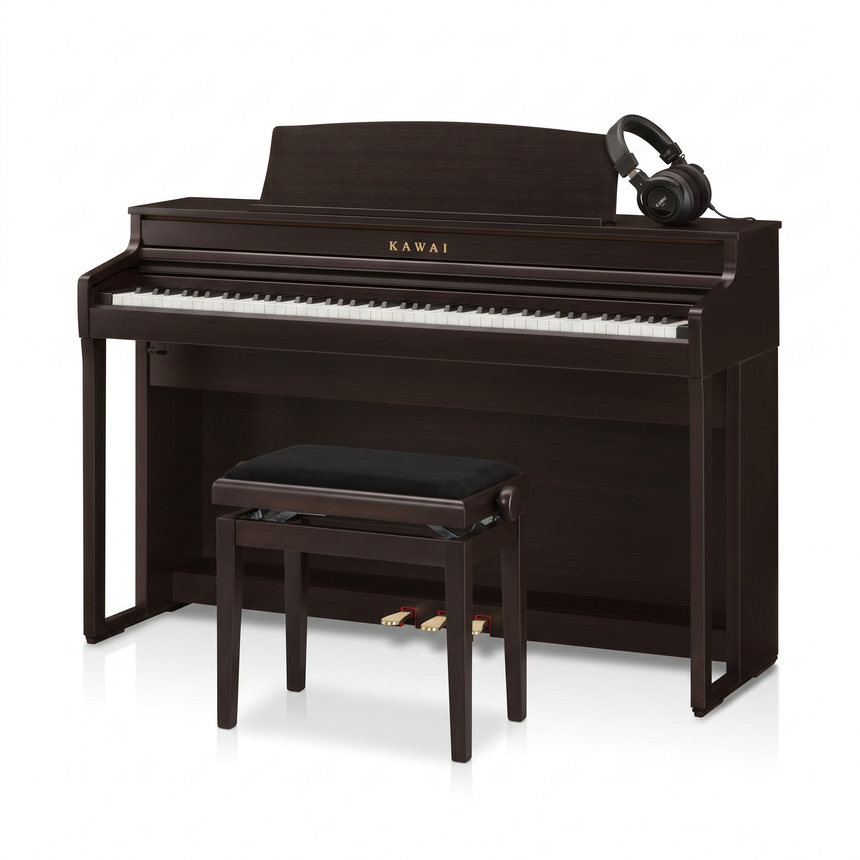 Kawai CA-401 Rosenholz Bundle mit Bank und Kopfhörer – bundle-hero