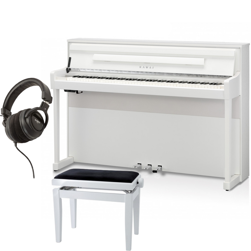Kawai CA-901 Weiß Matt Bundle mit Bank und Kopfhörer - Musik-Ebert Gmbh