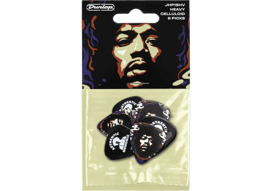 JIM DUNLOP Plektren Jimi Hendrix Aura - 6er Pack, Stark
