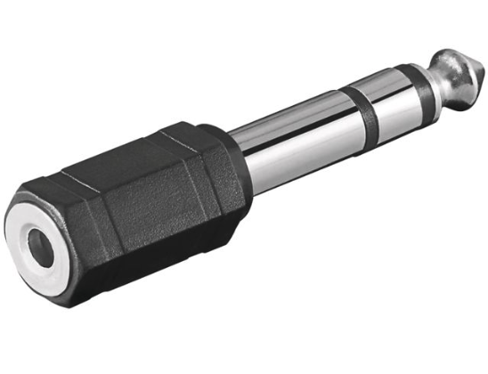 Adaptateur jack stéréo 3,5 mm/6,3 mm pour casque