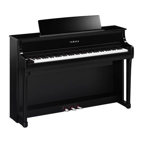 Yamaha CLP 875 Schwarz Poliert Bundle mit Bank und Kopfhörer - Musik-Ebert Gmbh