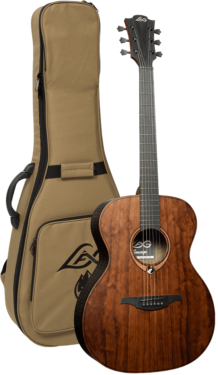LAG Westerngitarre, Sauvage Auditorium mit Tasche - Musik-Ebert Gmbh