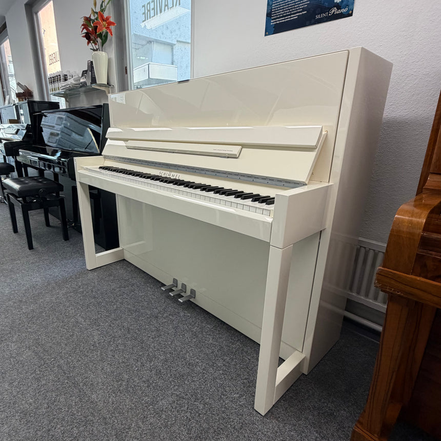 Schimmel Klavier C 116 Modern Cubus weiß poliert Occasion Bj. 2012 Bestzustand, neuwertig (gebraucht)
