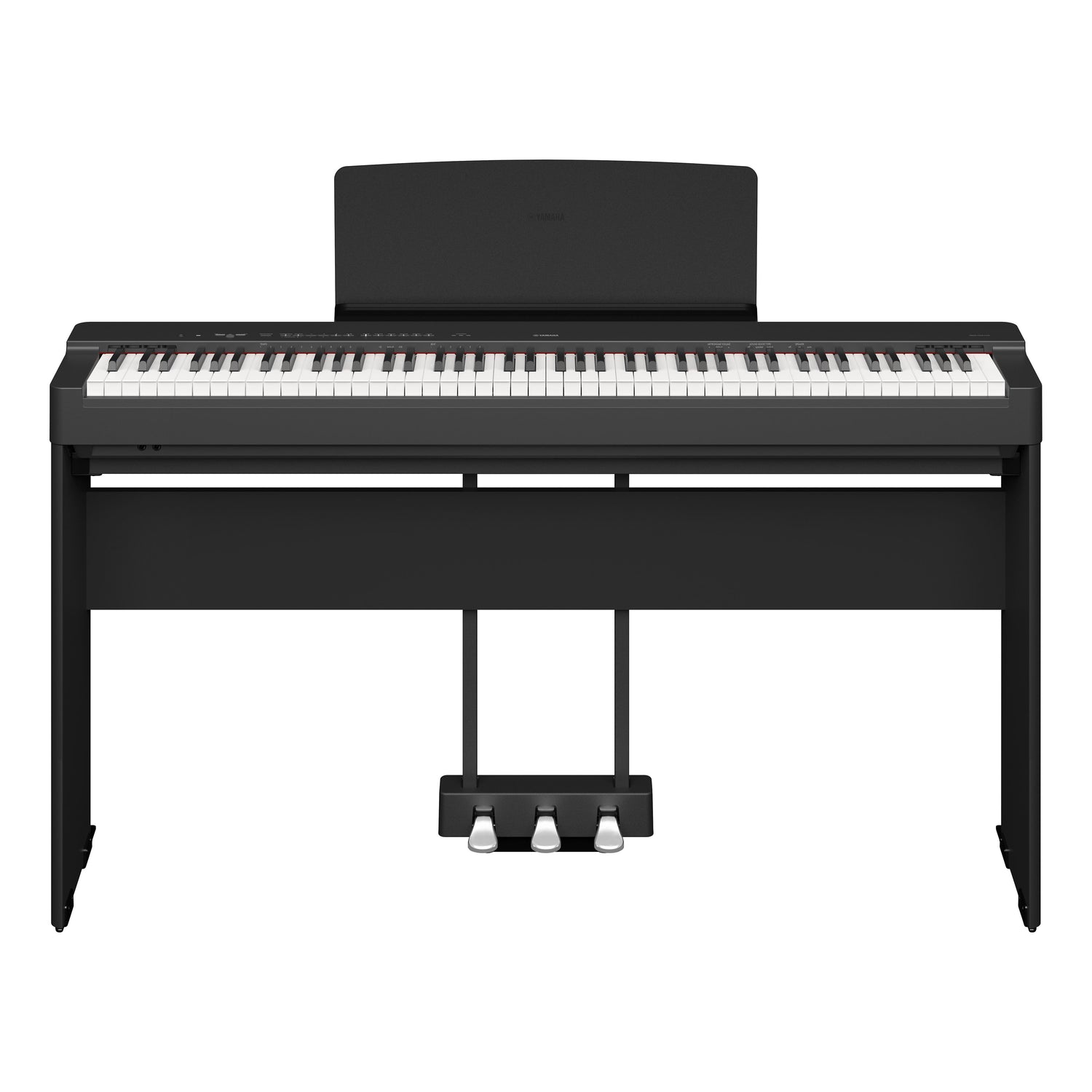 Yamaha P-225 Schwarz Bundle mit Ständer, Pedalen und Kopfhörer - Musik-Ebert Gmbh
