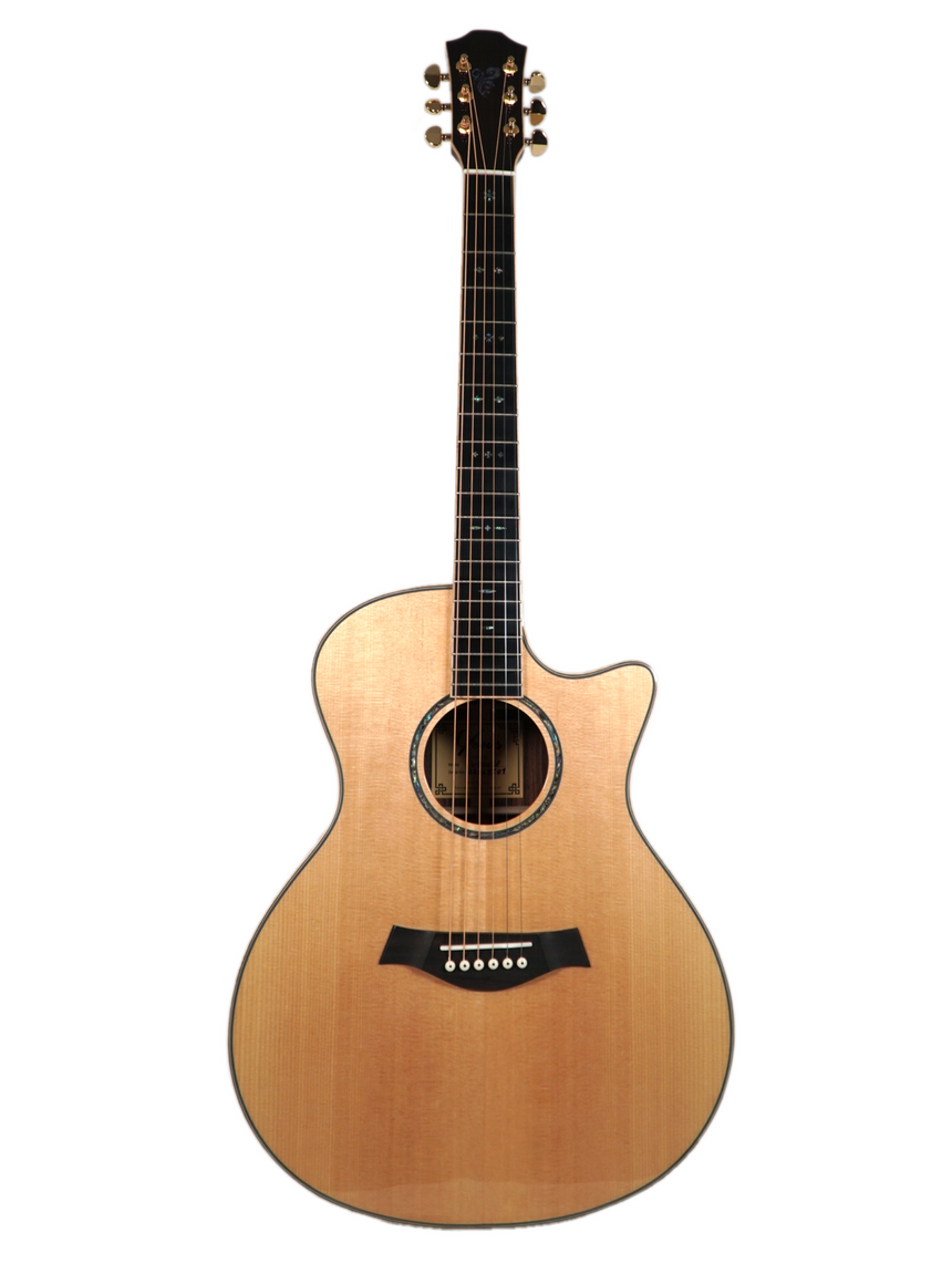 You's Guitars Grand Auditorium Fichte V400CE + Tasche - Musik-Ebert Gmbh