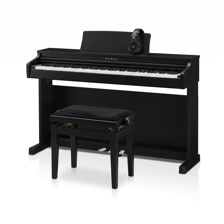 Kawai CX-202 Digitalpiano-Bundle Schwarz Matt – Set-Bild