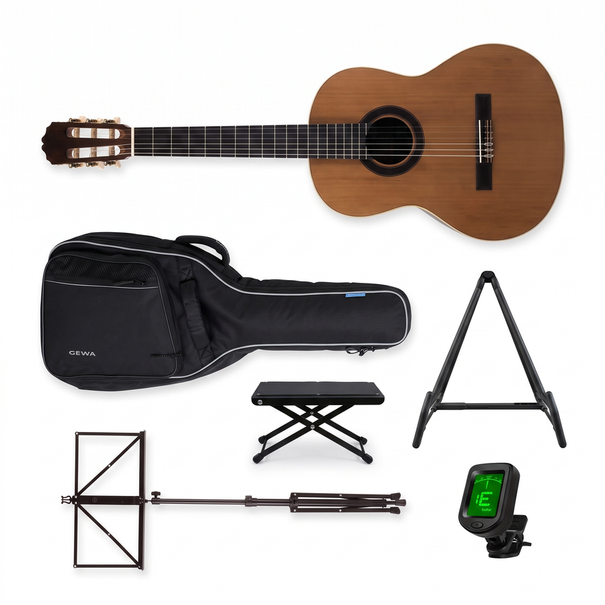 Prodipe Student Konzertgitarre 3/4 Kinder-Set mit Tasche & Ständer Set-Bild