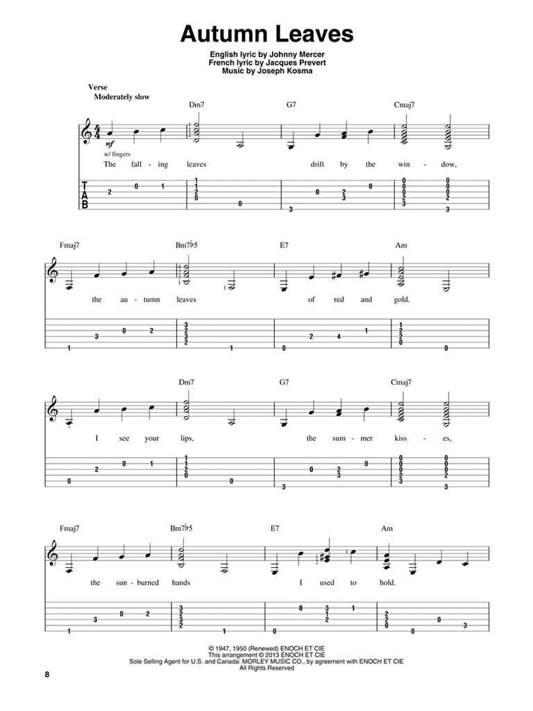 Beginning solo Guitar - First Jazz Standards: for guitar/tab - Musik-Ebert Gmbh