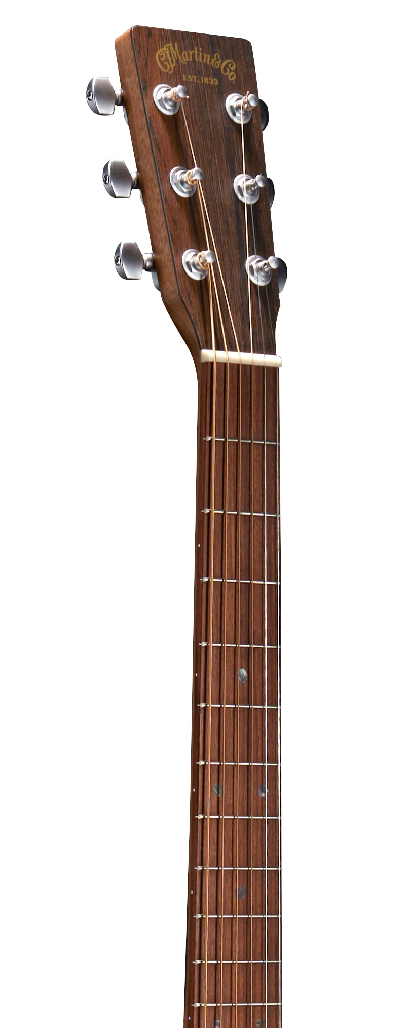 Martin D-X2E Brazilian Rosewood acoustic guitar – headstock detail