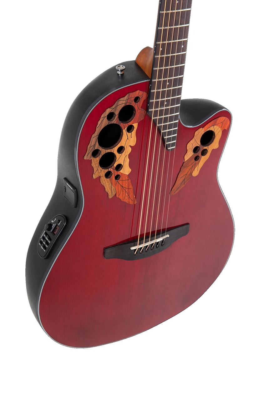 Guitare acoustique Ovation CE44-RR-G Ruby Red – détail de la caisse