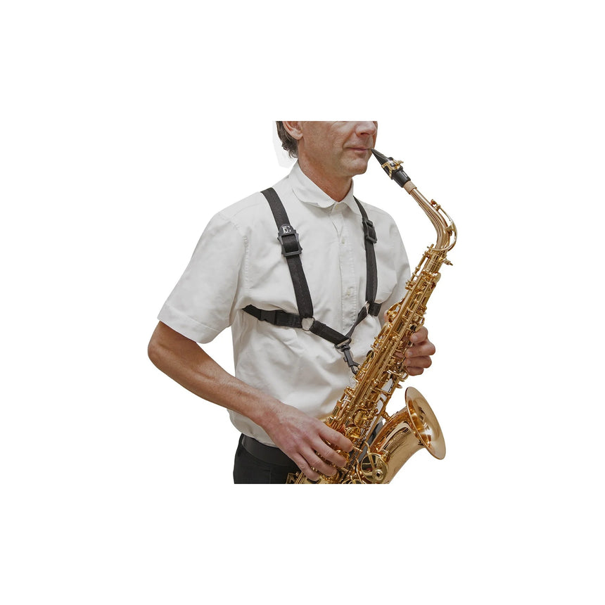 BG S40SH Saxophongurt Men M/L, Schwarz, Men M/L – Beim Saxophonspielen getragen