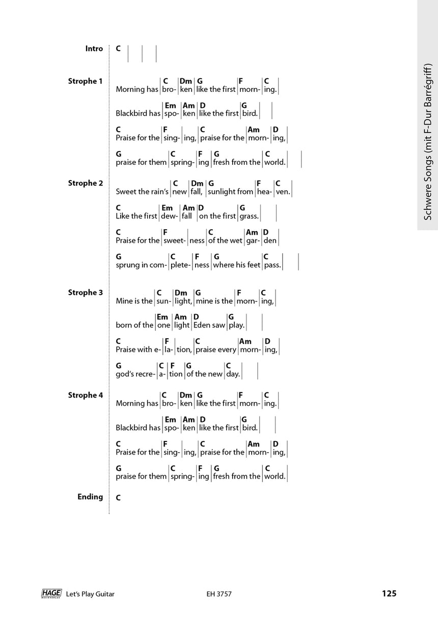 Let's Play Guitar Band 1 – Morning Has Broken music example, page 2