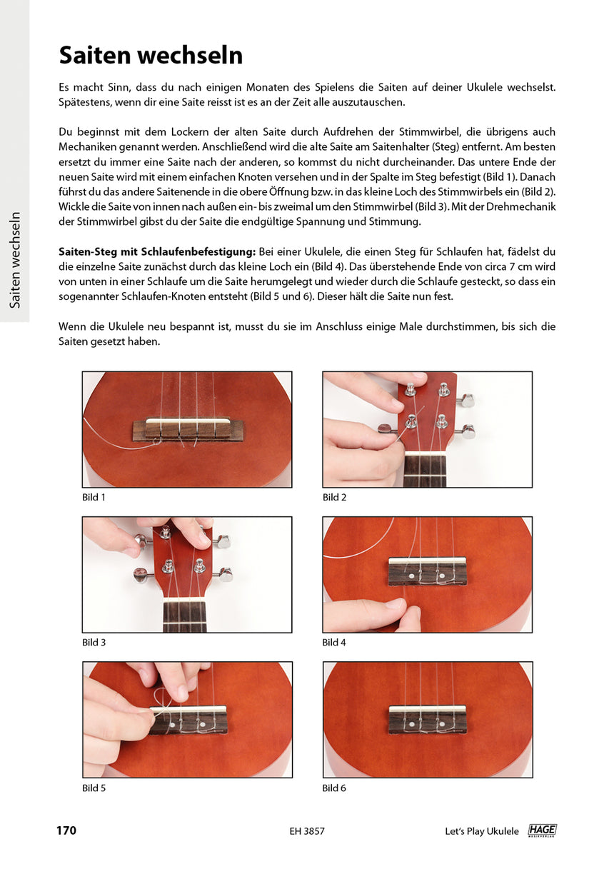 Let's Play Ukulele – Instructions for changing strings
