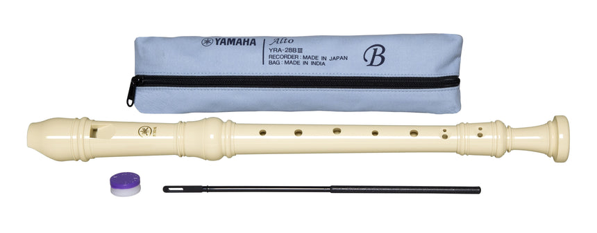 Flûte à bec alto Yamaha YRA-28BIII blanche – avec étui et accessoires
