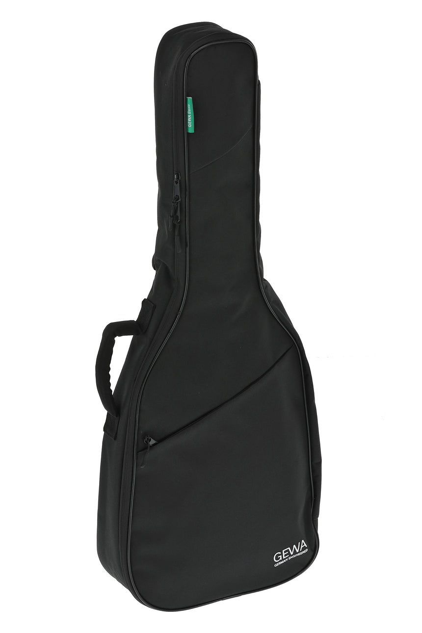 GEWA Basic 5 Konzertgitarrentasche, Größe 1/2, schwarz – schräg von vorn links.
