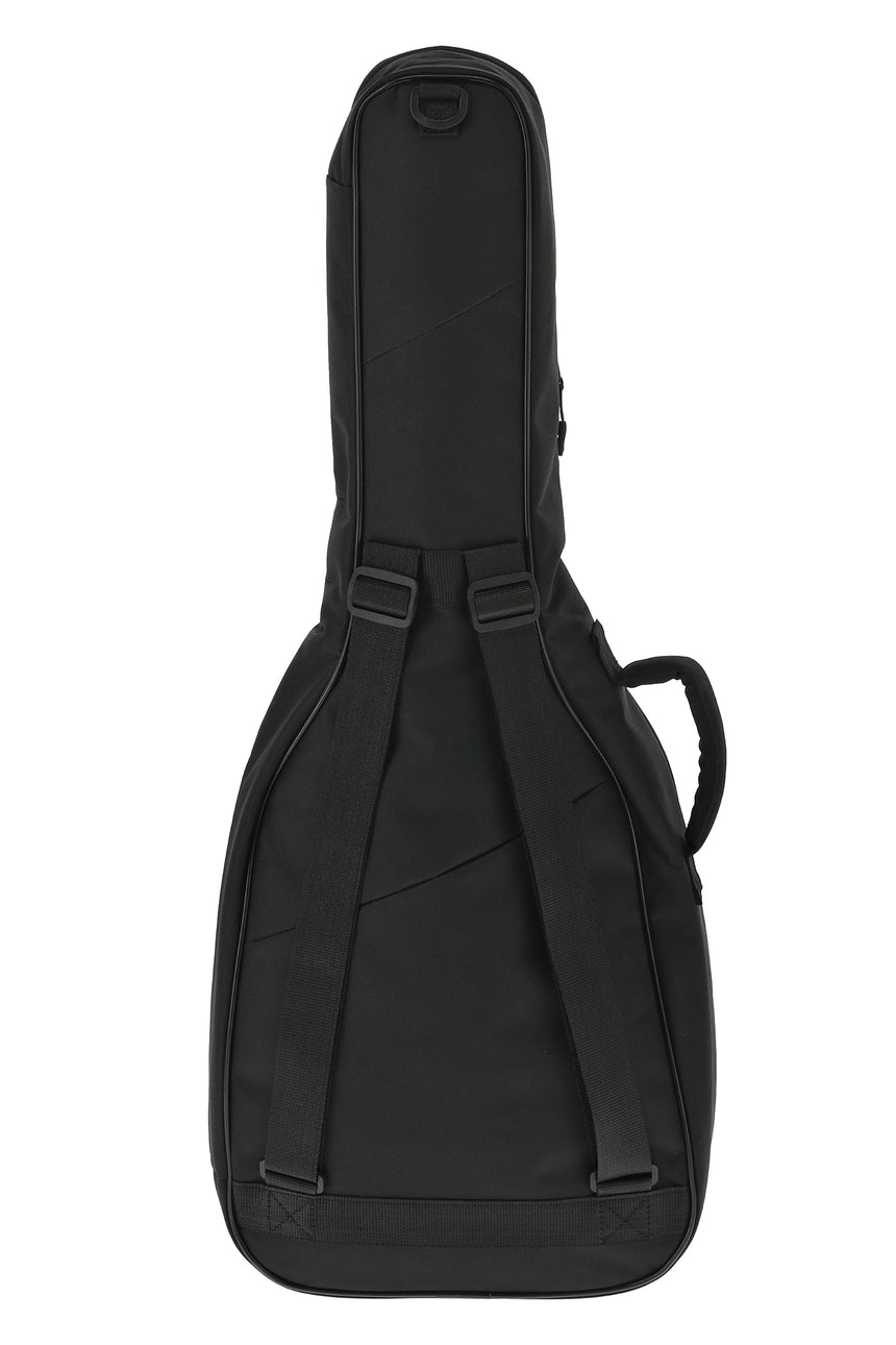 GEWA Basic 5 Konzertgitarrentasche, Größe 1/2, schwarz – Rückansicht mit Tragegurten.