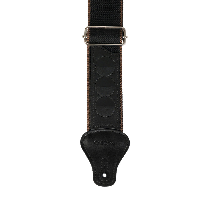 Cascha HH-2259, black, polyester/cotton – leather end with pick holder