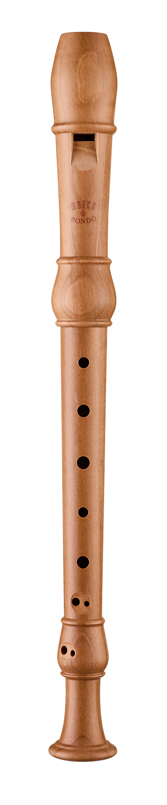 Moeck Rondo 2202 soprano recorder in natural pearwood – full front view