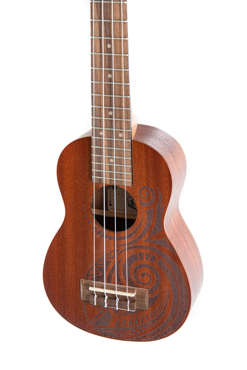 GEWA Manoa soprano ukulele Maori, natural sapele – alternate body close-up