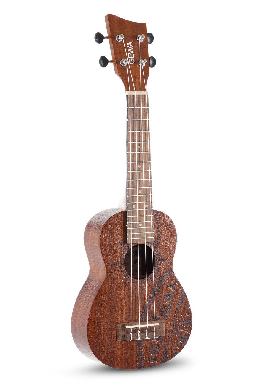 GEWA Manoa soprano ukulele Inca, natural sapele – front view