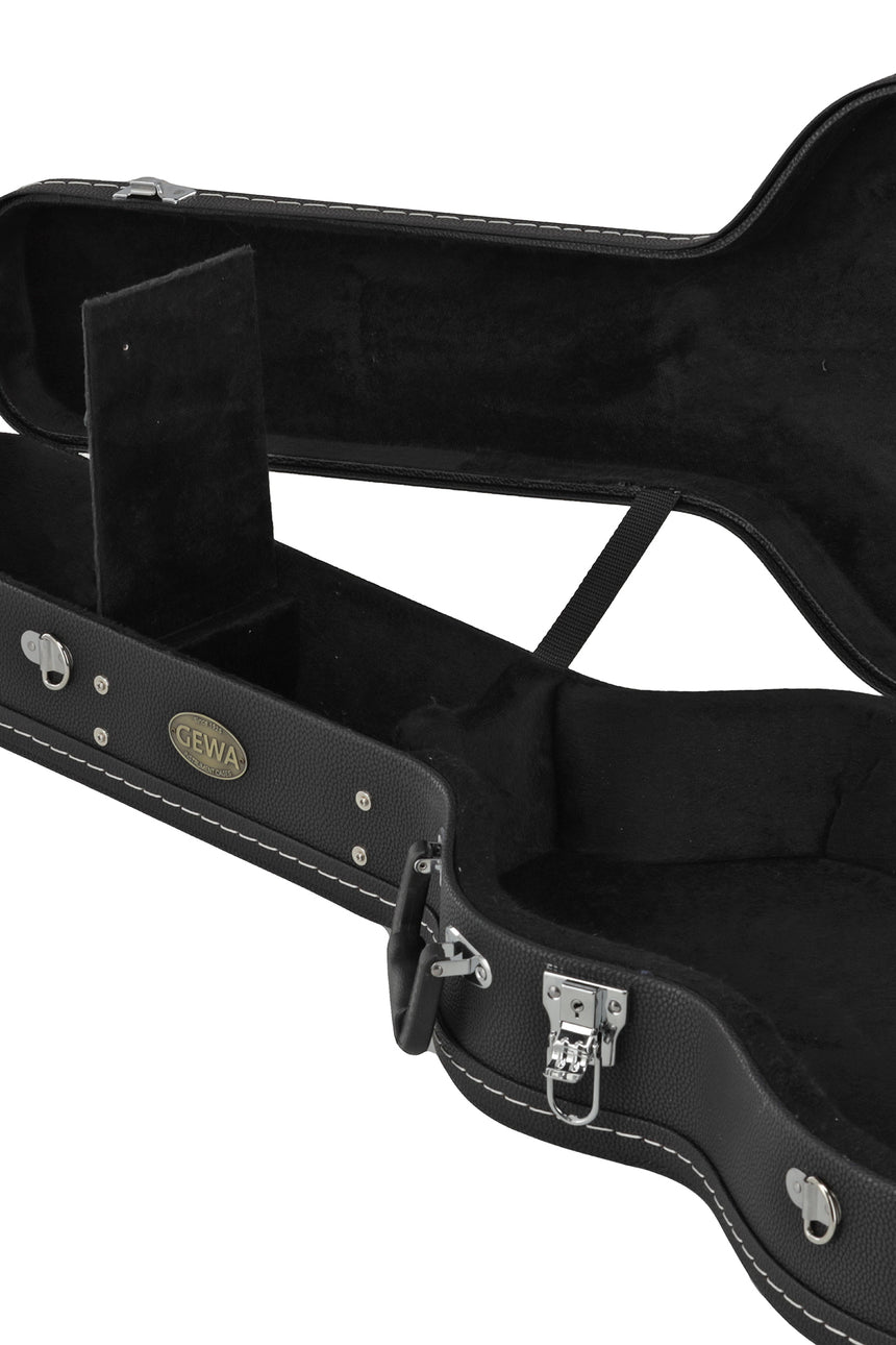 GEWA Arched Top Economy classical guitar case 523.270, black – open case, support and interior