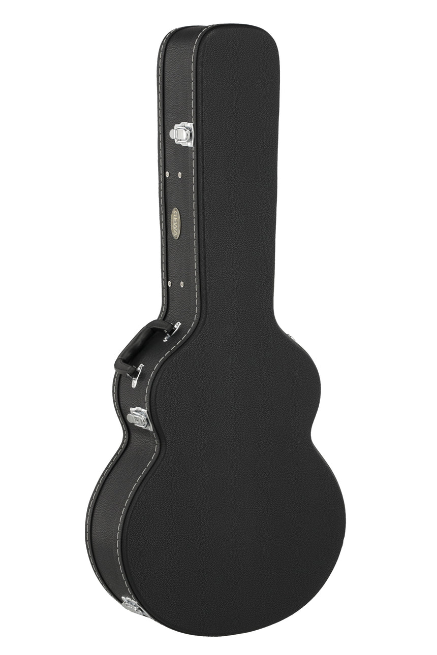 GEWA Flat Top Economy jumbo guitar case 523.114, black – closed upright view