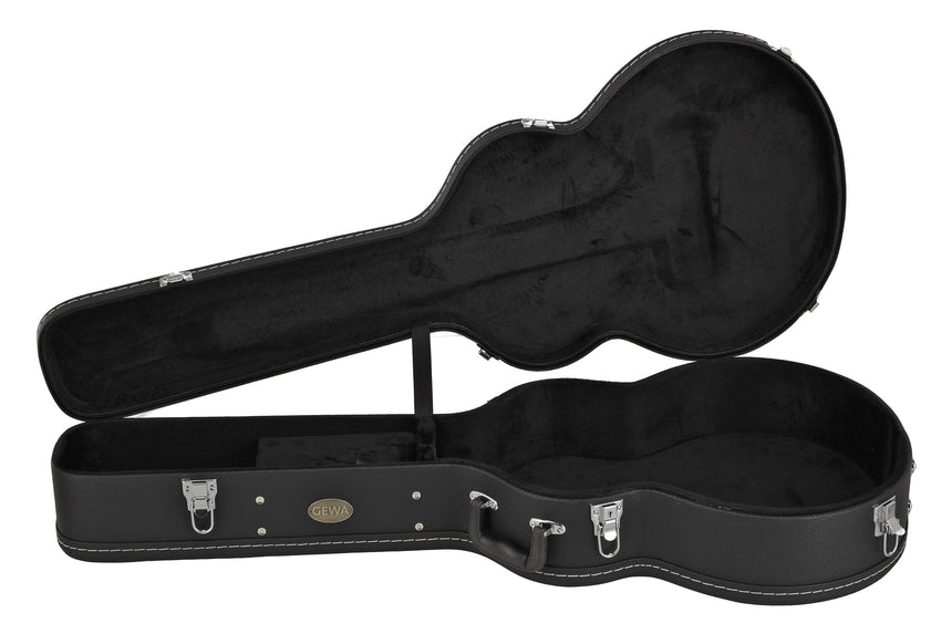 GEWA Flat Top Economy jumbo guitar case 523.114, black – open interior view
