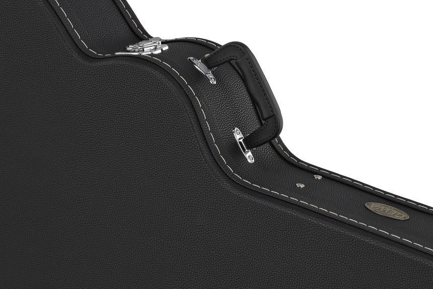 GEWA Flat Top Economy jumbo guitar case 523.114, black – handle and hardware detail