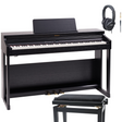 Roland RP 701 Schwarz Matt Bundle mit Bank und Kopfhörer - Musik-Ebert Gmbh