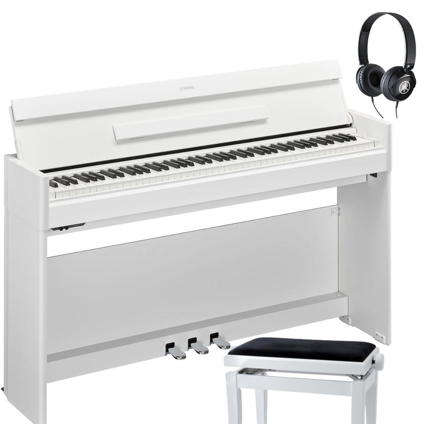 Yamaha S55 Arius Weiß Matt Bundle mit Bank und Kopfhörer - Musik-Ebert Gmbh