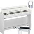 Yamaha S55 Arius Weiß Matt Bundle mit Bank und Kopfhörer - Musik-Ebert Gmbh