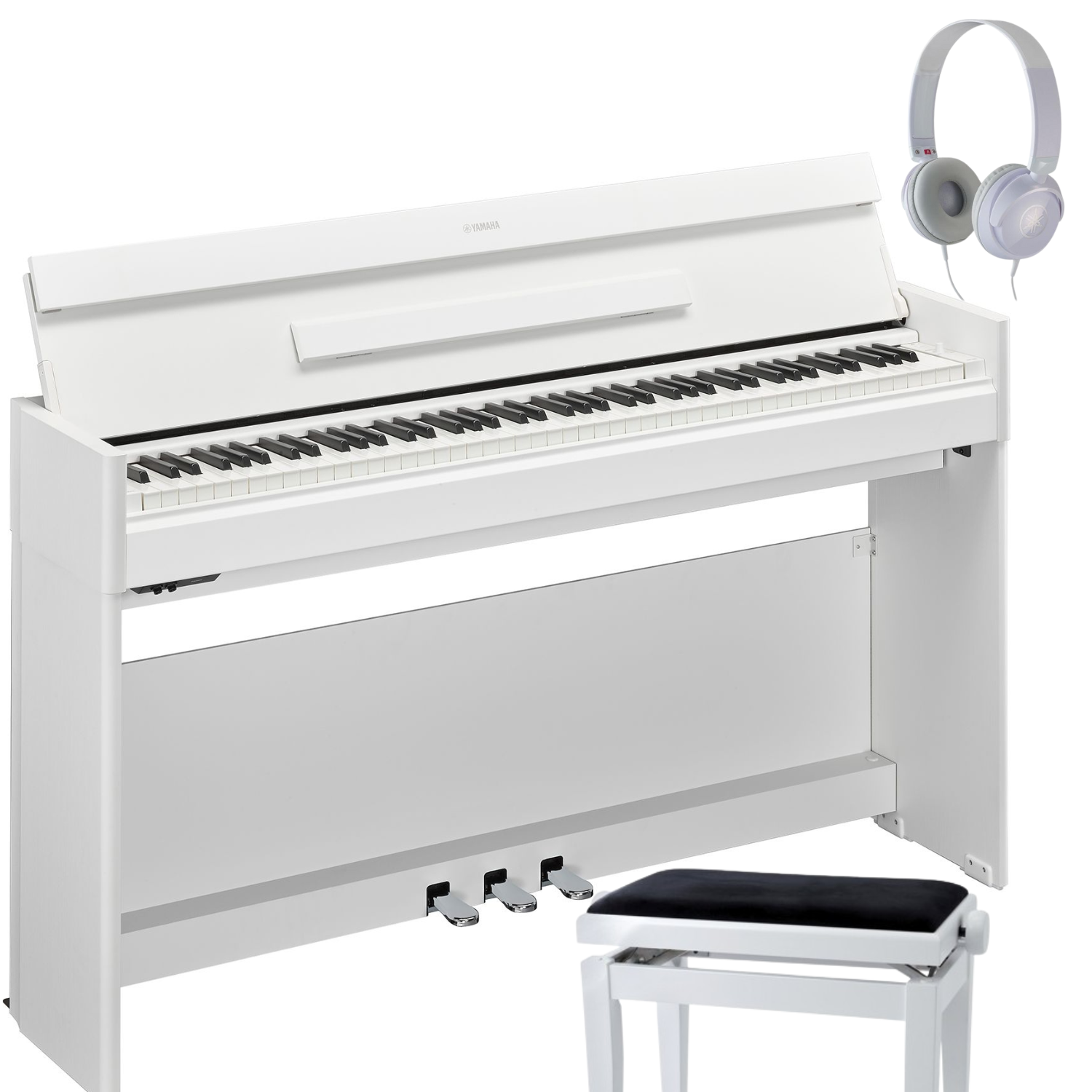 Yamaha S55 Arius Weiß Matt Bundle mit Bank und Kopfhörer - Musik-Ebert Gmbh