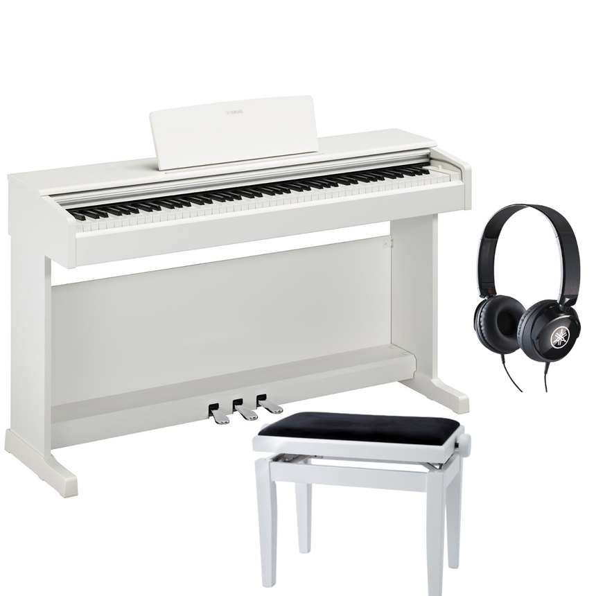 Yamaha YDP-145 Arius Weiß Matt Bundle mit Bank und Kopfhörer - Musik-Ebert Gmbh