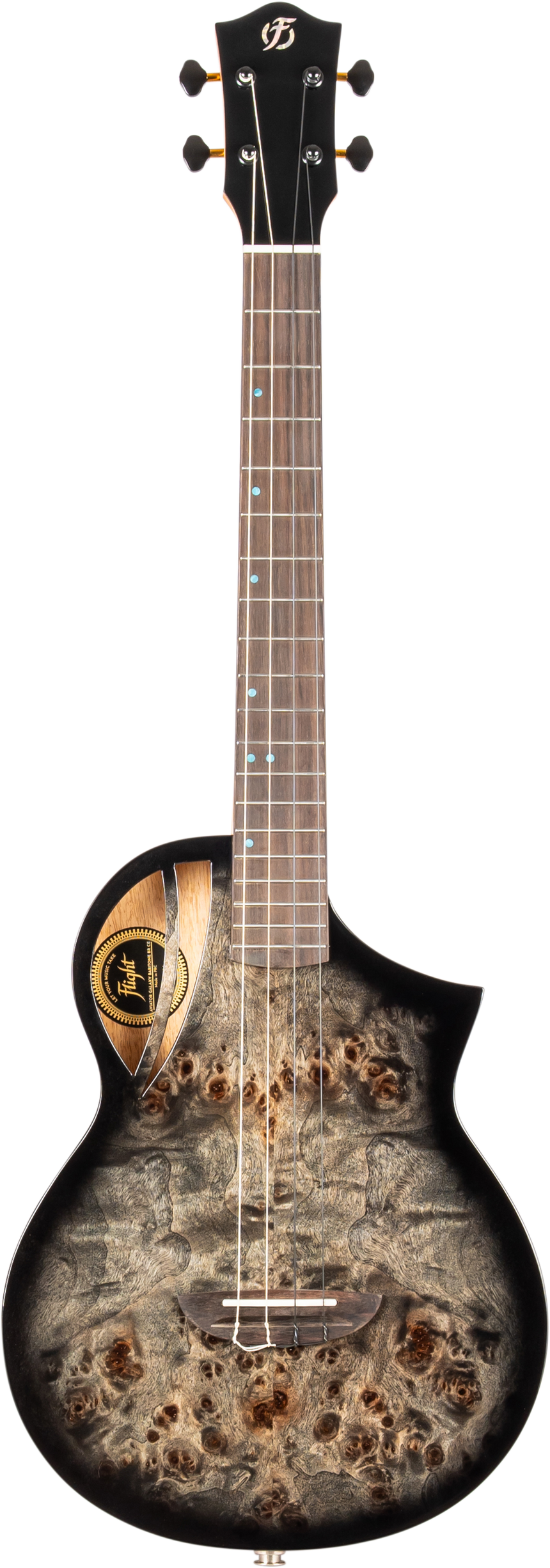 Flight Aviator Galaxy Baritone Ukulele Brown Galaxy Burst CE