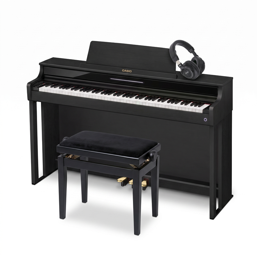 Casio AP-550 Schwarz Bundle mit Bank und Kopfhörer – bundle-hero