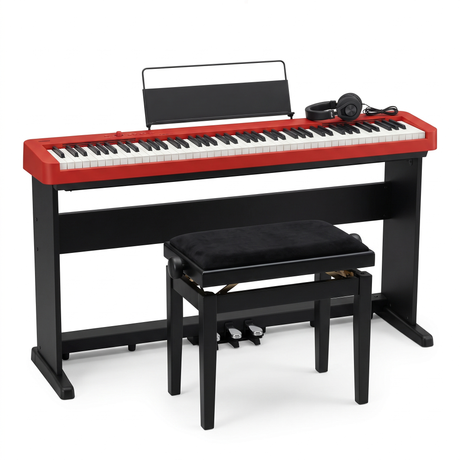 Casio CDP-160 Rot Bundle mit Bank und Kopfhörer – bundle-hero