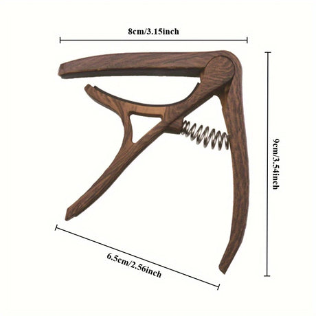 Basic 2-in-1 Premium Gitarren-Kapodaster aus Zinklegierung mit Plektrumhalter & Brückenpin-Zieher