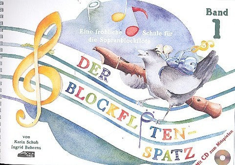 Moeck Flauto 1 Plus Flûte à bec soprano baroque + The Recorder Sparrow Volume 1 (+CD)