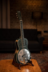 ORTEGA Americana Series Resonatorgitarre 6 String - Distressed Denim Matte / Chrom HW - Musik-Ebert Gmbh