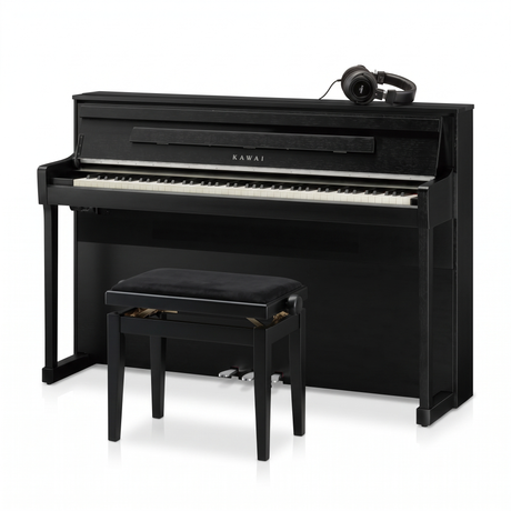 Kawai CA-901 Schwarz Matt Bundle mit Bank und Kopfhörer – bundle-hero