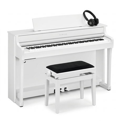 Yamaha CLP 845 Weiß Matt Bundle mit Bank und Kopfhörer – bundle-hero