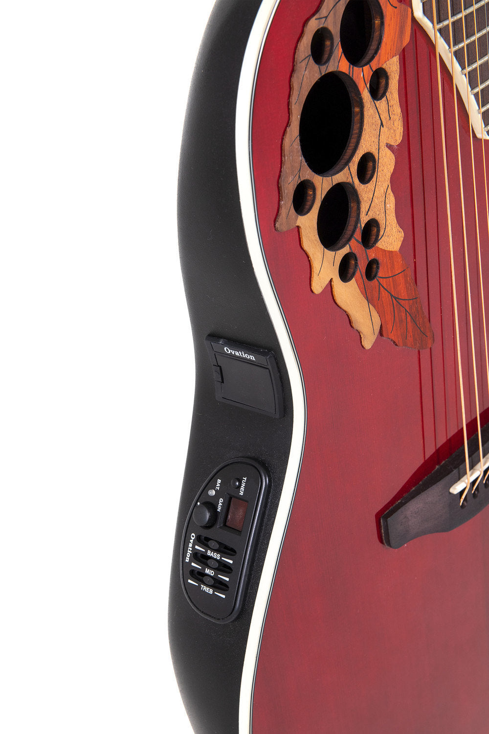 Ovation Celebrity Elite Plus CE48-RR-G Ruby Red Elektro-Acousticguitar - Musik-Ebert Gmbh