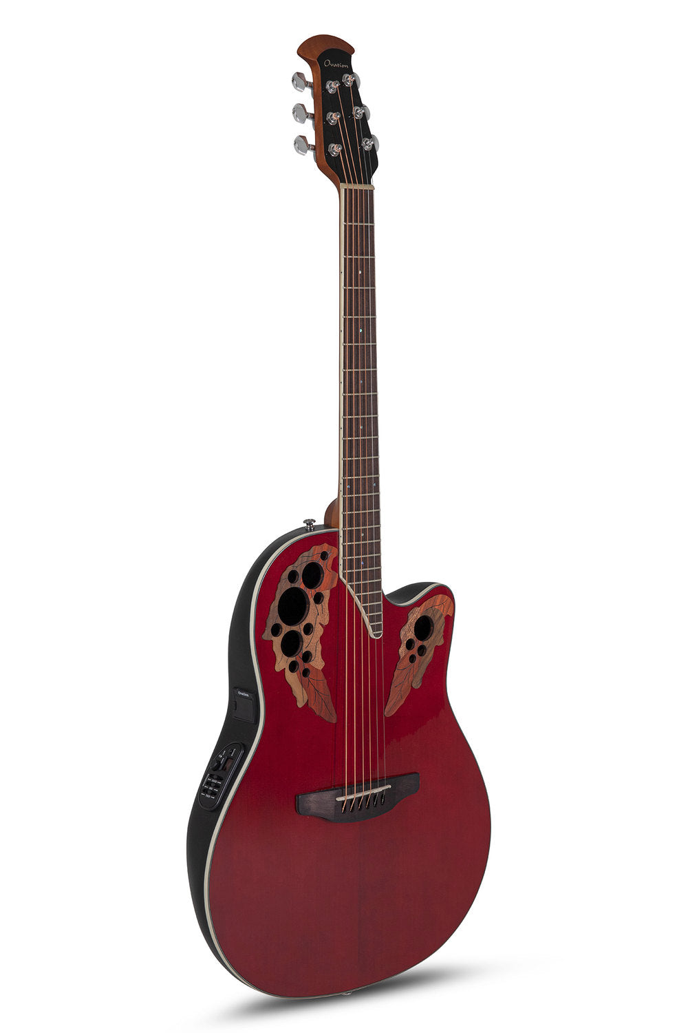 Ovation Celebrity Elite Plus CE48-RR-G Ruby Red Elektro-Acousticguitar - Musik-Ebert Gmbh