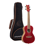 ORTEGA Element Series Konzert Ukulele 4 String - Metallic Red + Bag - Musik-Ebert Gmbh