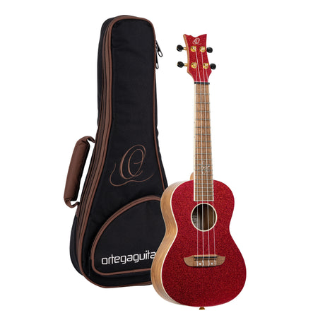 ORTEGA Element Series Konzert Ukulele 4 String - Metallic Red + Bag - Musik-Ebert Gmbh