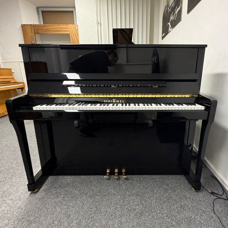 SCHIMMEL Klavier K 122 SE schwarz poliert Occasion Bj. 2002, Renner Mechanik mit Silent System - sehr guter Zustand (gebraucht) - Musik-Ebert Gmbh